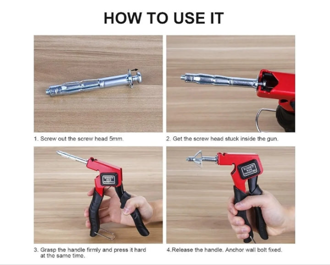 . Excellent Heavy Duty Metal Setting Tool, Paick Hollow Wall Metal Cavity Anchor Plasterboard Fixing