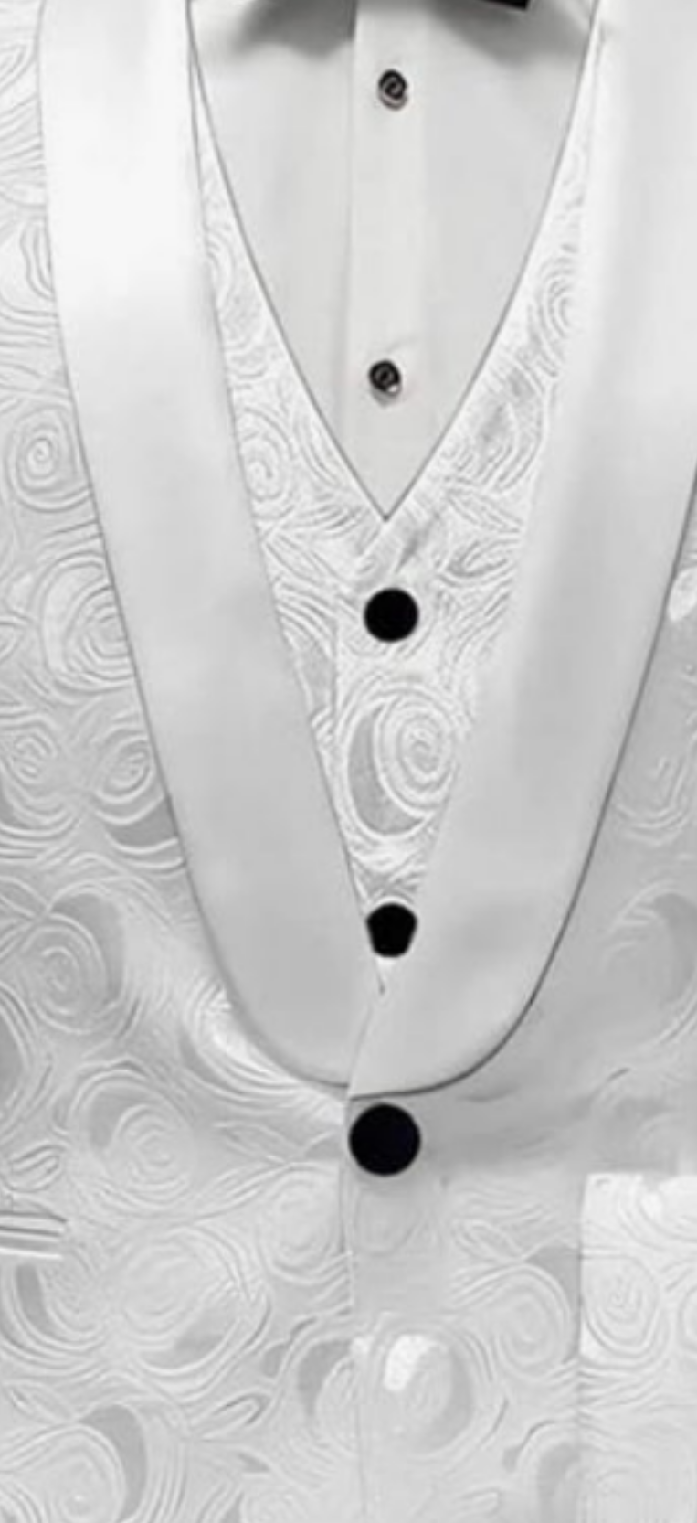 Men's 3 Pieces Jacquard Wedding Suit Classic Fit Blazer and Vest Pants
