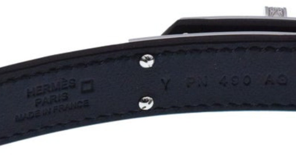 Hermes "KELLY" Diamond Buckle Crocodile belt 18k white gold and diamond