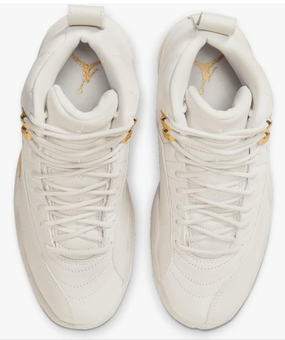 Jordan Air 12 Retro Phantom Women's Shoes (FD9101-007, Phantom/White/Metallic Gold)