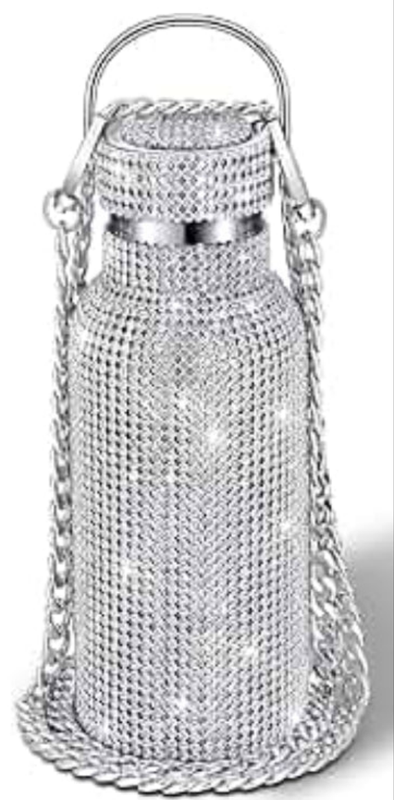 Gemstone drink bottle water tea coffee etc AB diamond