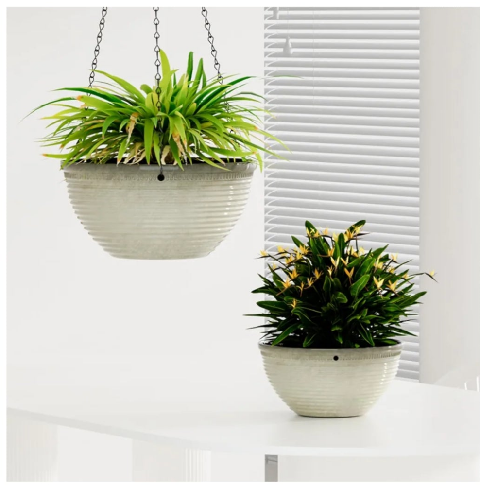 2 Packs Fake Hanging Plants Artificial Flowers for Outdoors Red UV Resistant for Home Porch Balcony Garden Patio Decor with 2 planters or 2 hanging planters