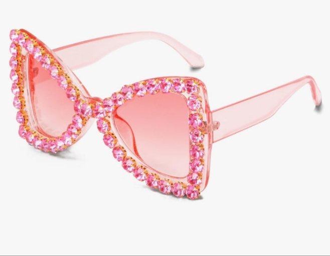 Bling Bedazzled Rhinestone Sunglasses for Women Sparkly Glitter Diamond Rave Glasses Disco Accessories