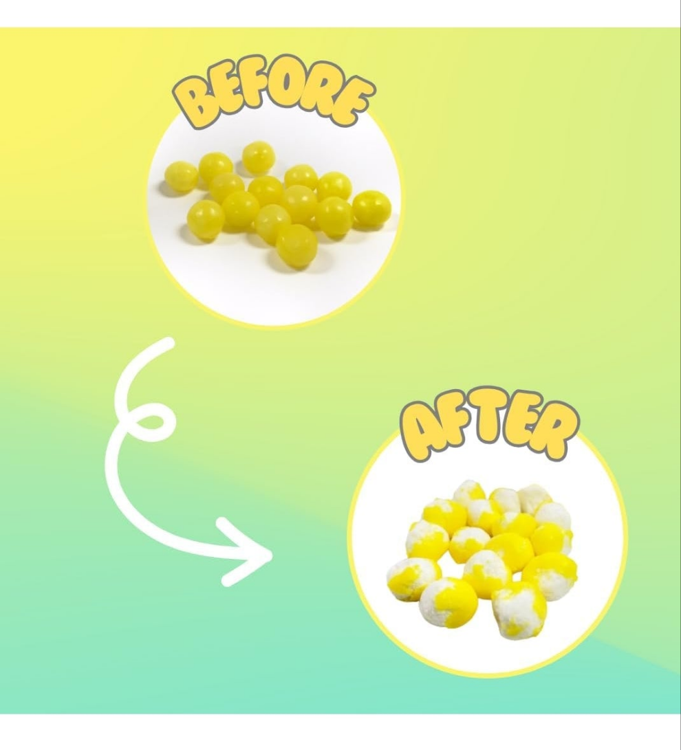 Freeze Dried Lemonheads Candy (4 OZ Lemon Candy), TikTok Trend items, Delightful Crunchy, Citrus Flavorful Burst, Air-tight Sealed in a Deli Container