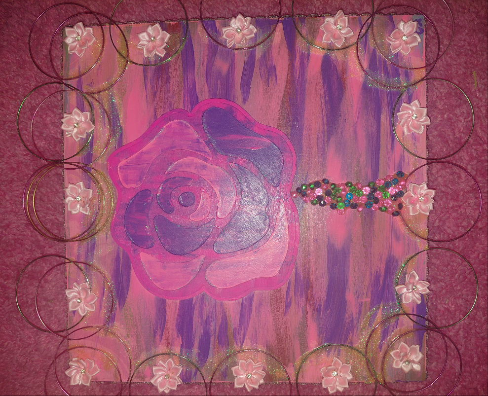 COCOMONEY ART FLOWER POWER 12×12 Custom 1 of 1 painting