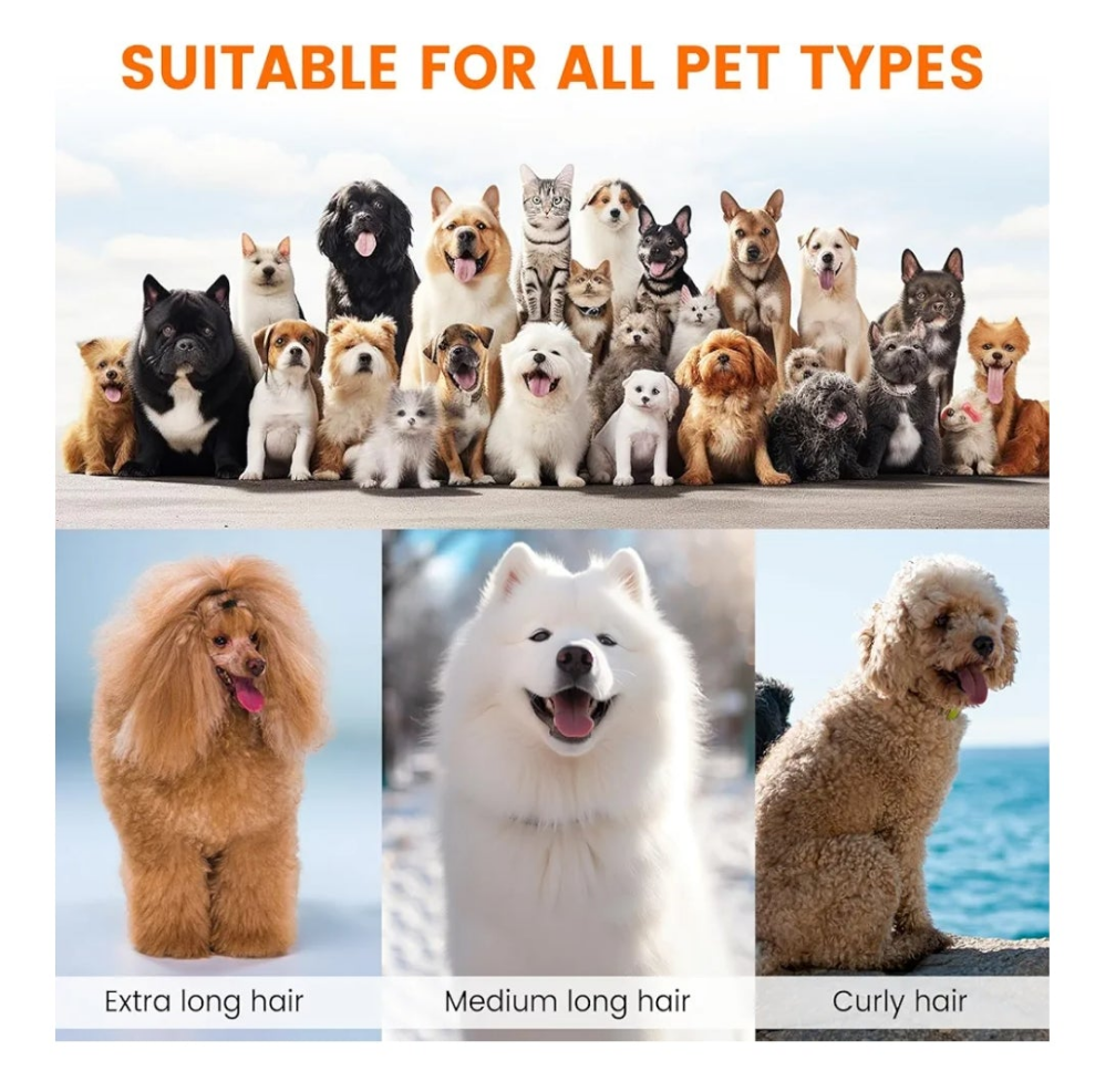 Dog Grooming Vacuum, Dog Grooming Kit with Pet Clippers, 12,000P a Pet Hair Grooming Vacuum for Dogs, Vacuum Brush for Shedding Grooming, Low Noise Home Cleaning Tool in 1,