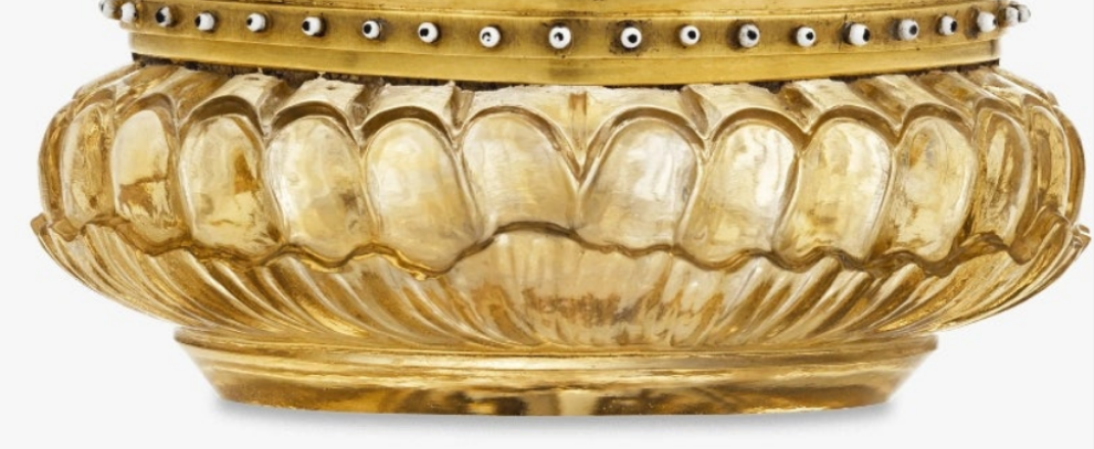 Stunning Carved Citrine Pill Box