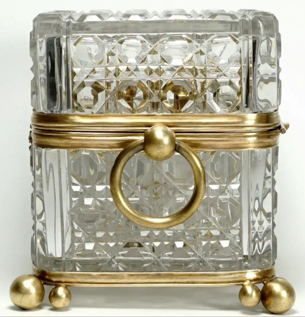 Cut Crystal Perfume Box, Casket