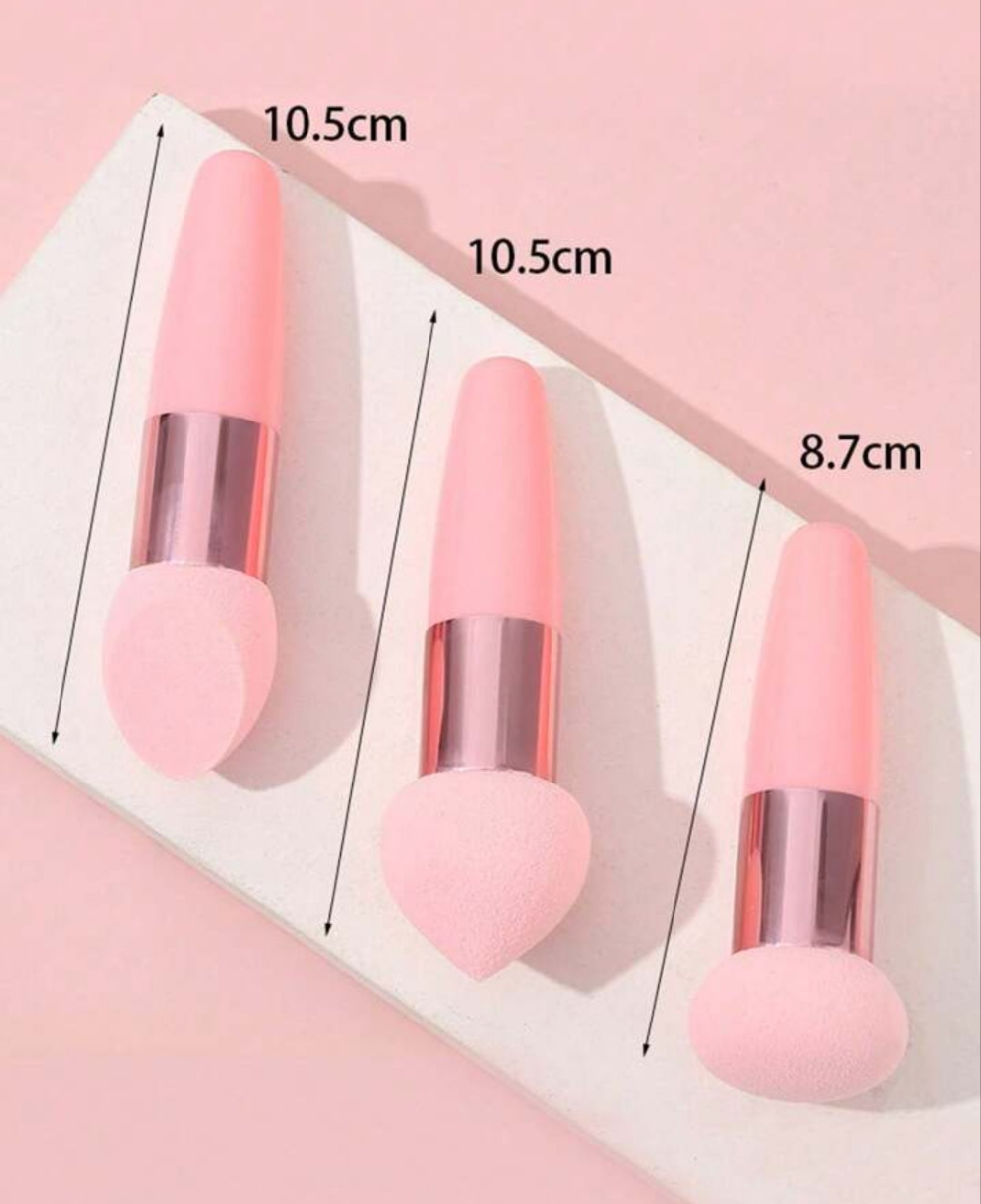 3Pcs Makeup Sponge Facial Foundation Sponge Professional Makeup Blending Sponge With Dry & Wet Use Makeup Sponges For Foundation Brush material pur