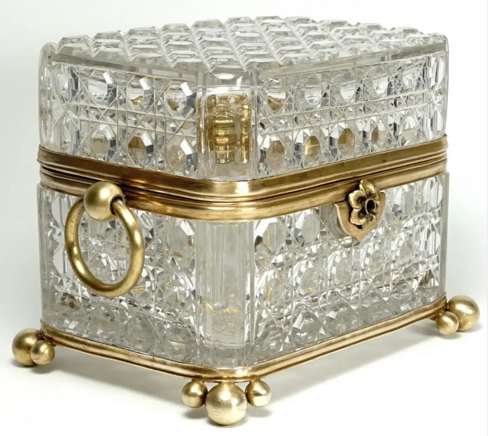 Cut Crystal Perfume Box, Casket
