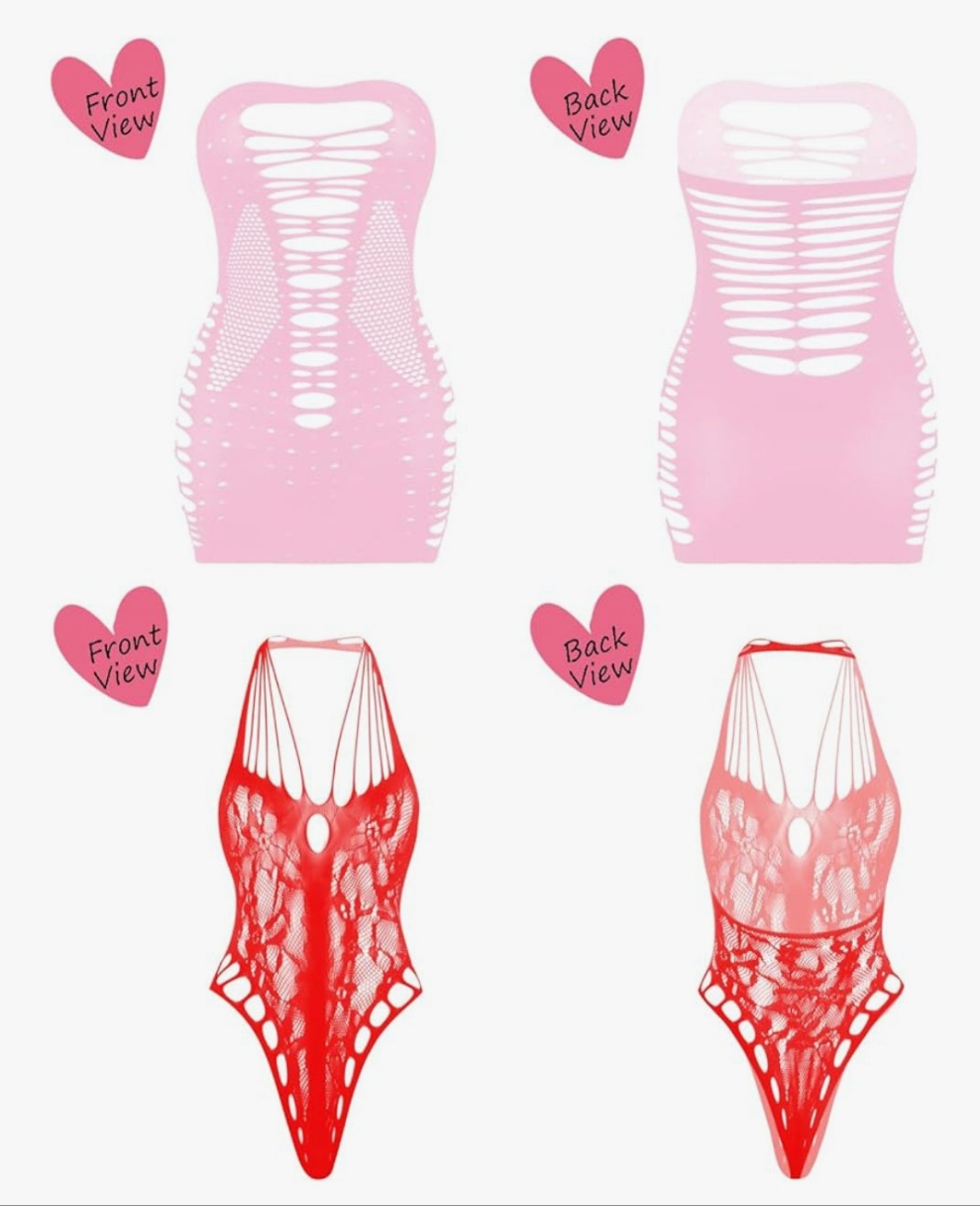 12 pack Lingerie BabyDoll Fishnet Bodysuits Sexy Nightwear(12 Pack)
