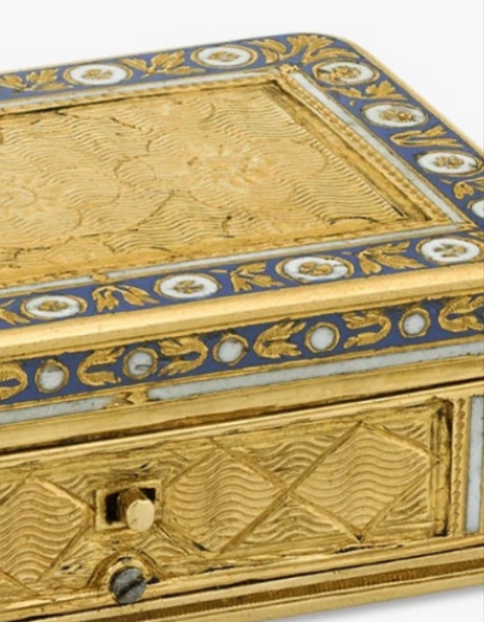 Swiss Gold and Enamel Musical Vinaigrette