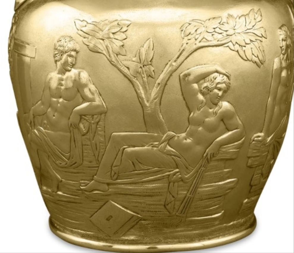 Beautiful Silver Gilt Portland Vase by Elkington & Co.