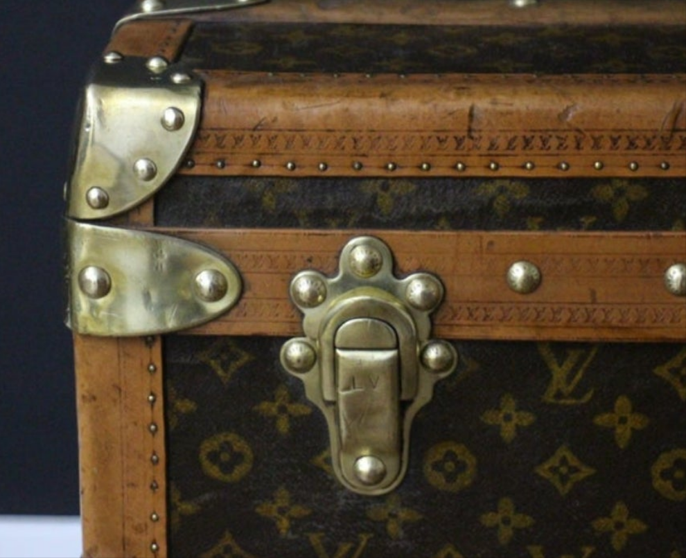 1920's Louis Vuitton Trunk in Monogram, Louis Vuitton Steamer Trunk 110 cm