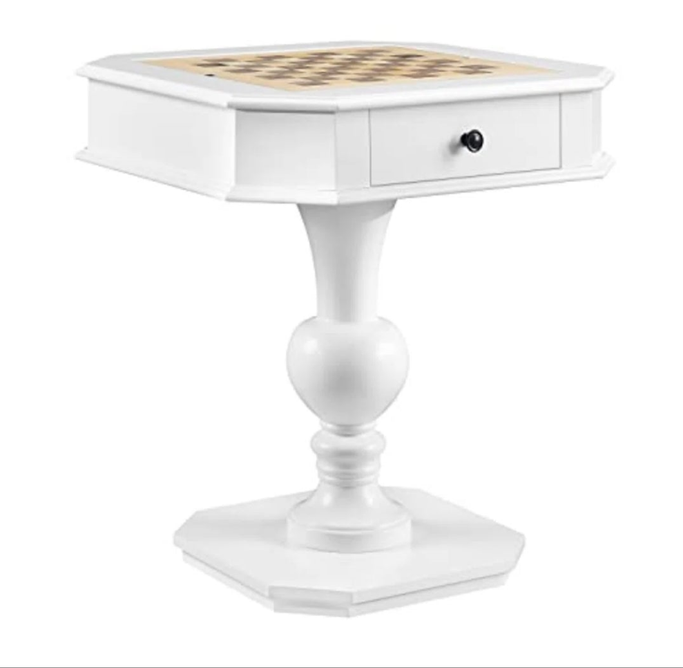 3 in 1 - Chess, Checkers, and Backgammon Game Table with Storage Solid Wood