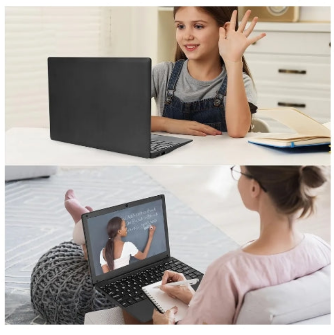Mini Android 12 Laptop Computer, Portable Small Netbook with Allwinner A133 CPU Android 12 OS 2GB RAM 64GB EMMC HD IPS Screen 1280x800 0.3MP Camera(