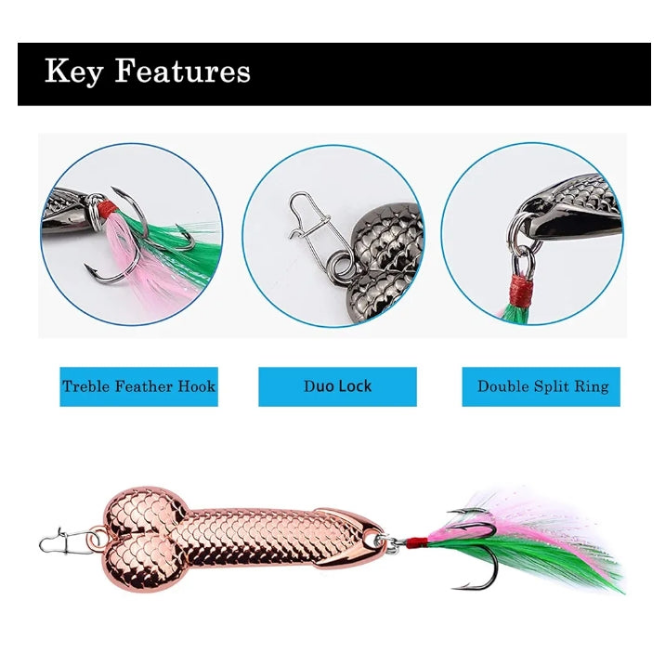 Fishing Gifts for Men, Christmas Gifts White Elephant Gag Gift Father's Day Spoon Lures for Bass Unique Funny Hilarious Gear Stuff Gadgets for Fisherman