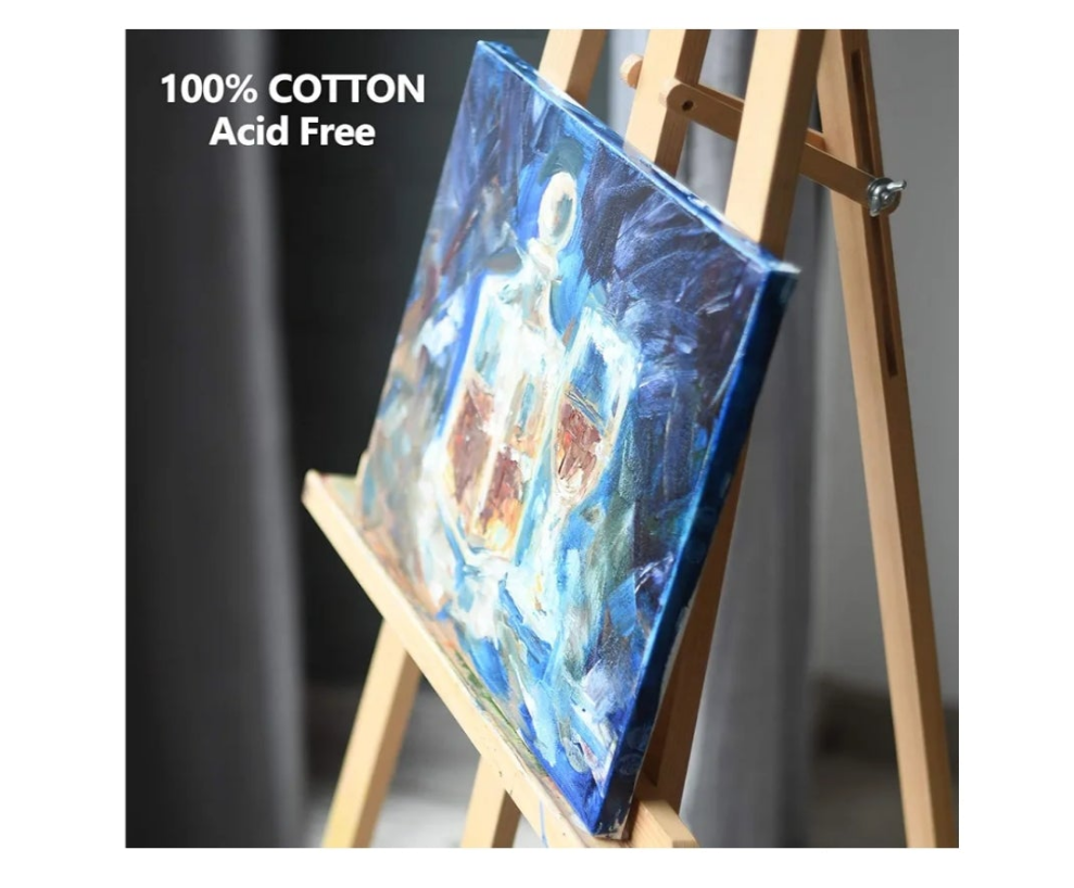 10Pcs Black Stretched Canvases for Painting, Multi Pack 4x4", 5x7", 8x10",9x12", 11x14" Set of 10, Primed 100% Cotton Artist Blank Canvas Boards for Painting, Acrylic Pouring, Oil Paint Art