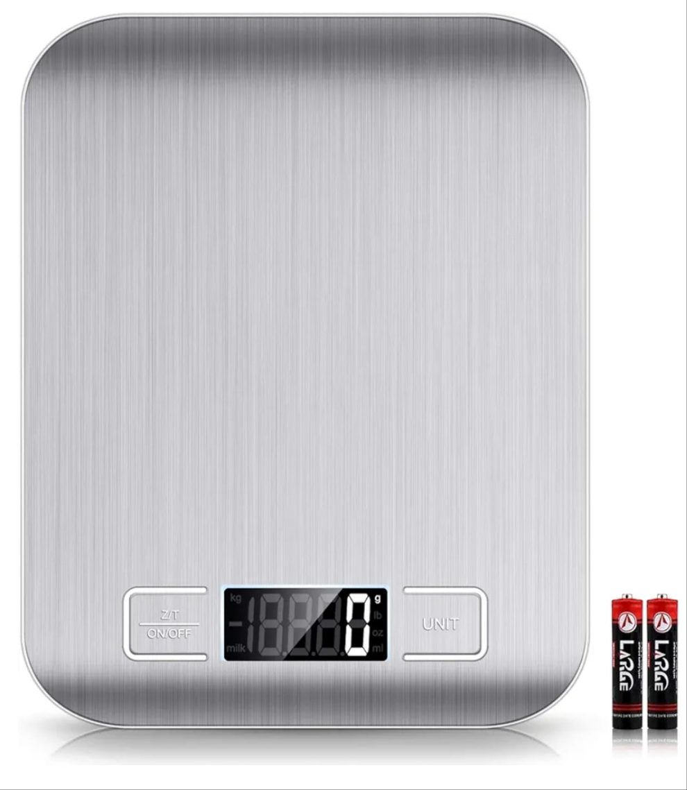 Food Scale, 22lb Digital Kitchen Scale Weight Grams and Oz for Baking and Cooking, 1g/0.1oz Precise Graduation, Easy Clean Stainless Steel