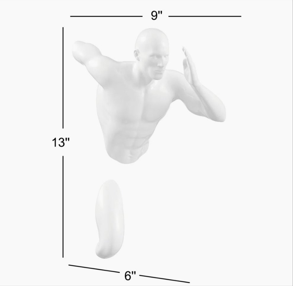 Visual Art Handmade People Wall Decor Running Man or Woman