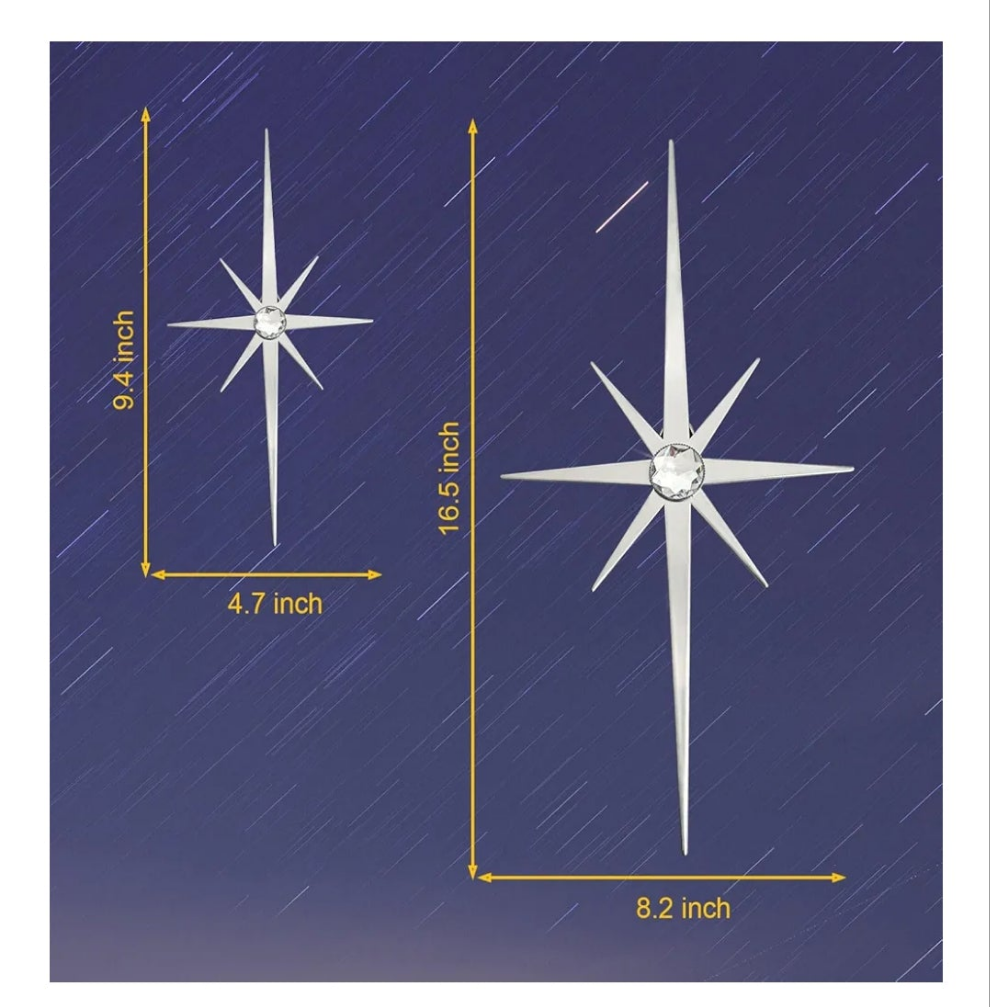 15 piece Silver metal wall art
