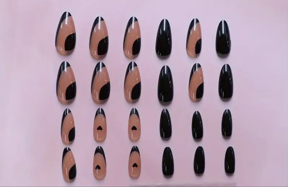 24 pcs acrylic Cocomoney nails with glue and nail accessories