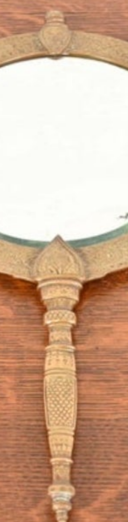 Antique Tiffany & Co. Bronze Doré Alhambra Vanity Hand Mirror, Circa 1910