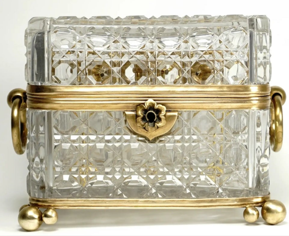 Cut Crystal Perfume Box, Casket