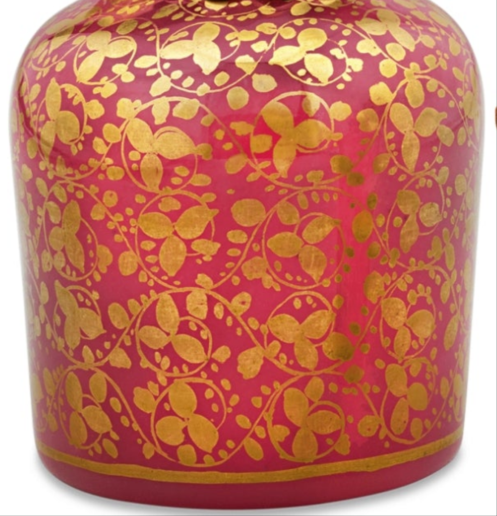 Fabulous Piece A Palais-Royal Mother-of-Pearl Perfume Box and Flasks made of crystal gilt bronze and pink opaline glass. Absolutely stunning. π