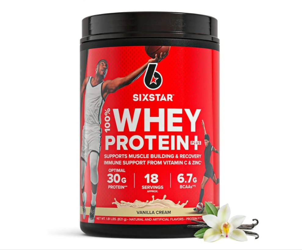 Protein Powder Plus - Muscle Building & Recovery Formula with Whey Isolate Powder, BCAAs, 30g Protein, Immune Support - Post-Workout Supplement - , 1.8 lbs