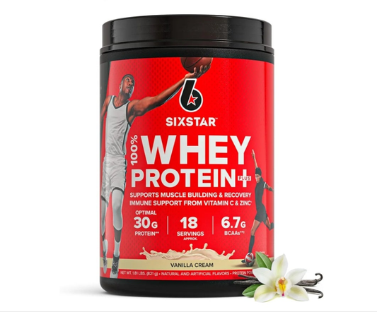 Protein Powder Plus - Muscle Building & Recovery Formula with Whey Isolate Powder, BCAAs, 30g Protein, Immune Support - Post-Workout Supplement - , 1.8 lbs