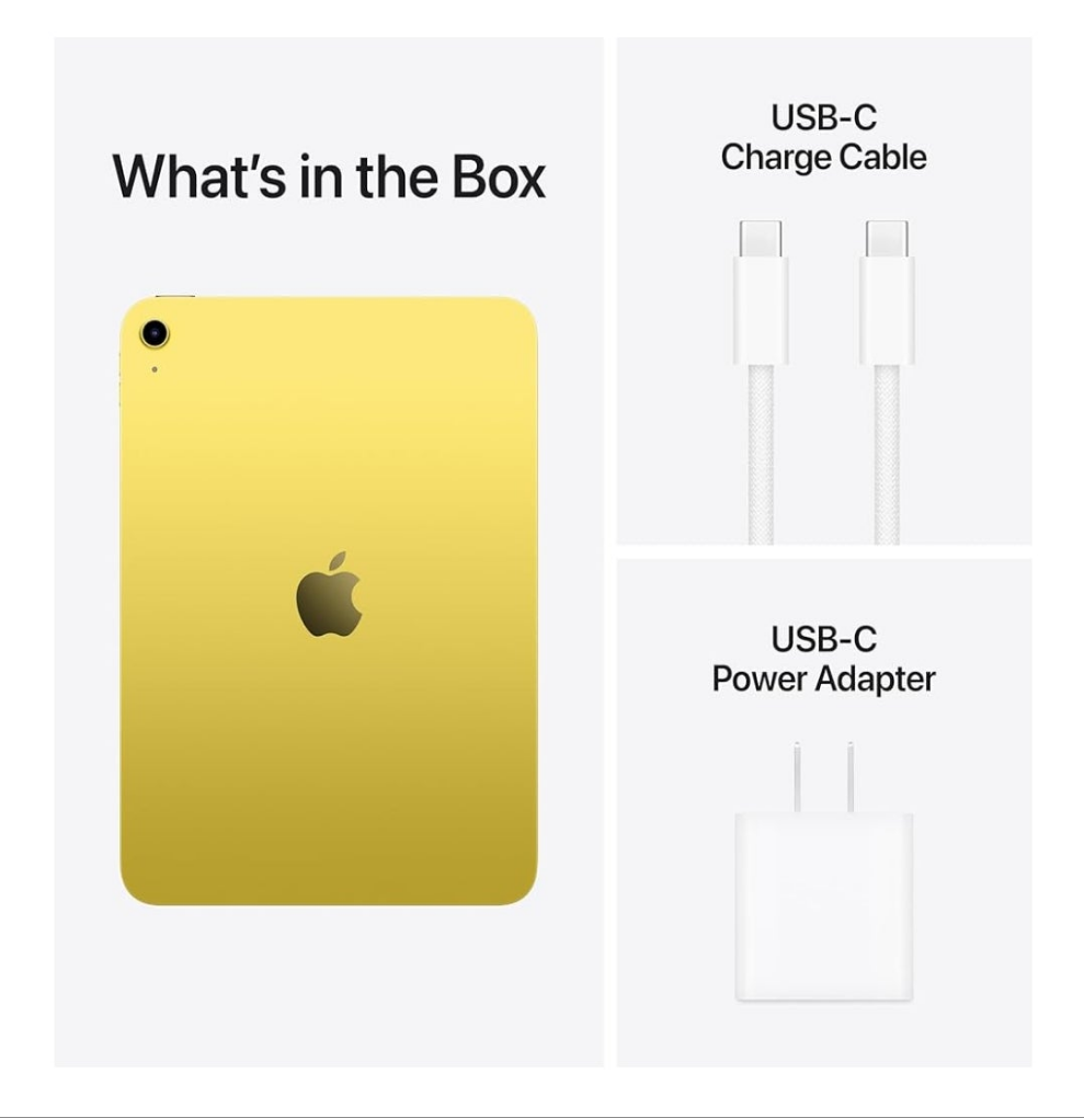 Apple iPad 11-inch: A16 chip, 11-inch Model, Liquid Retina Display, 128GB, Wi-Fi 6, 12MP Front/12MP Back Camera, Touch ID, All-Day Battery Life —