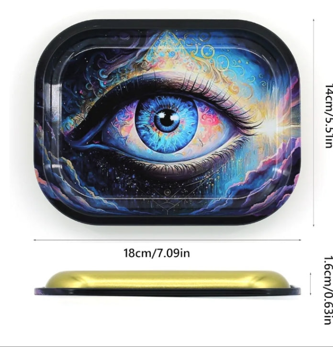 Tray - Practical Small Metal Tray, Lightweight Design 7'' x 5.5'',Multipurpose Metal Tray for Home Décor, Storage