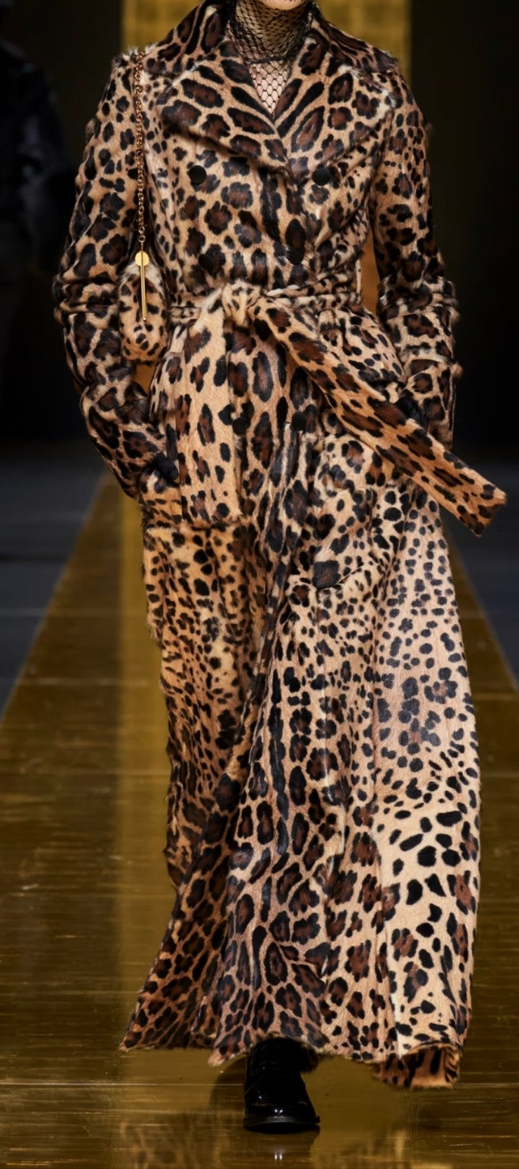 Dolce & Gabbana
Belted Double-breasted Leopard-print Goat Hair Coat - Animal print