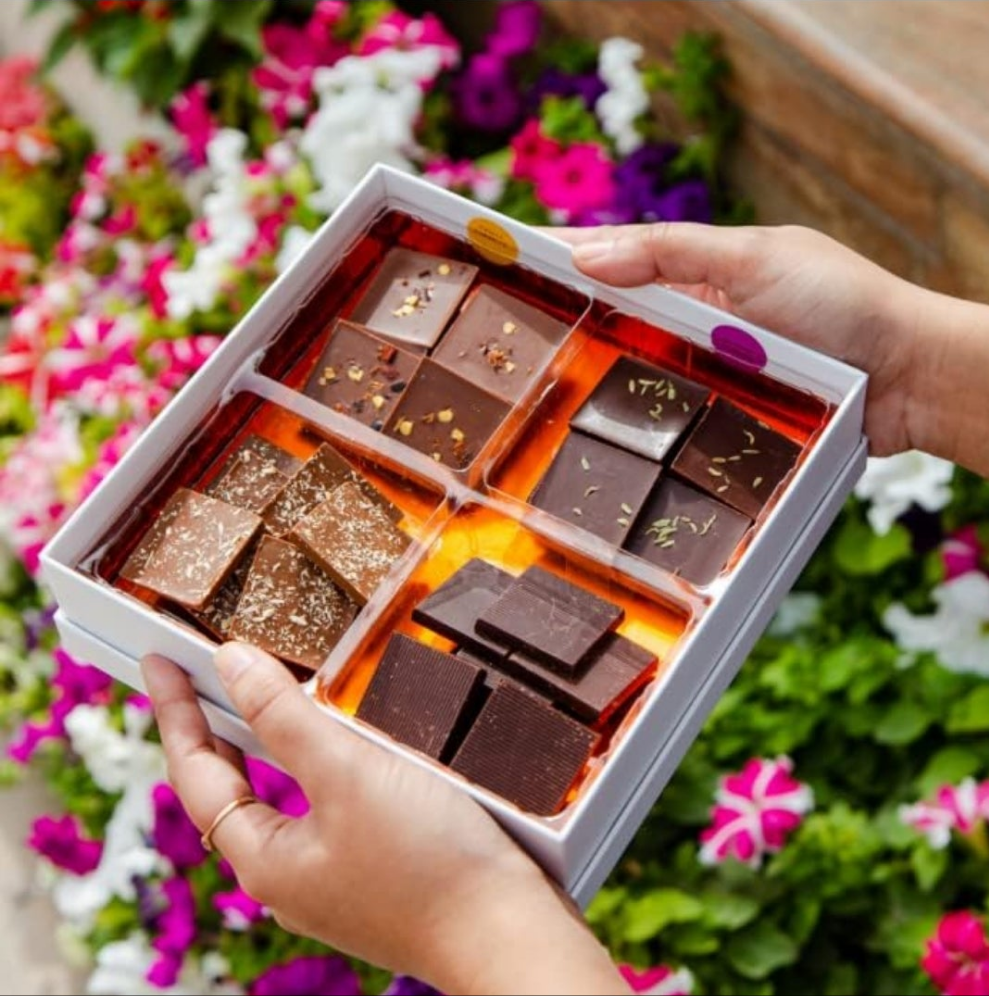 Assorted 32-Piece Chocolate Gift Hamper | Indian-Inspired Flavours in Pure Couverture | Perfect for Wedding, Birthday & Festive Gifting