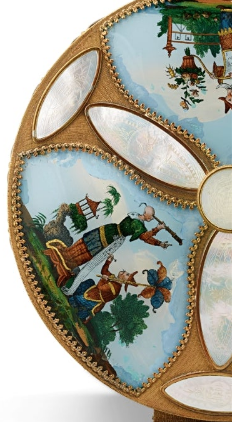 Fabulous Piece A Palais-Royal Mother-of-Pearl Perfume Box and Flasks made of crystal gilt bronze and pink opaline glass. Absolutely stunning. π