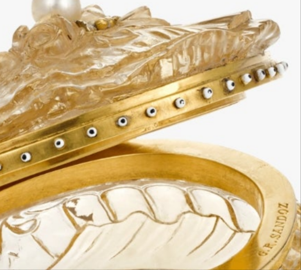 Stunning Carved Citrine Pill Box