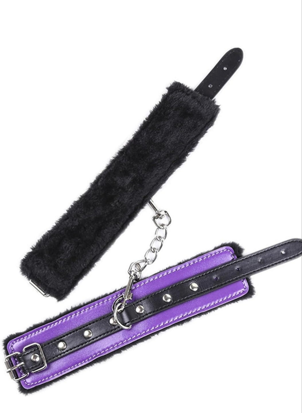 Purple Sex Handcuffs for Grownups (Chained Wrists and Ankles) Set, Sex Hand Cuff Set for Spice Up The Bedroom for Couples for Adults with Safety Release Sweater
