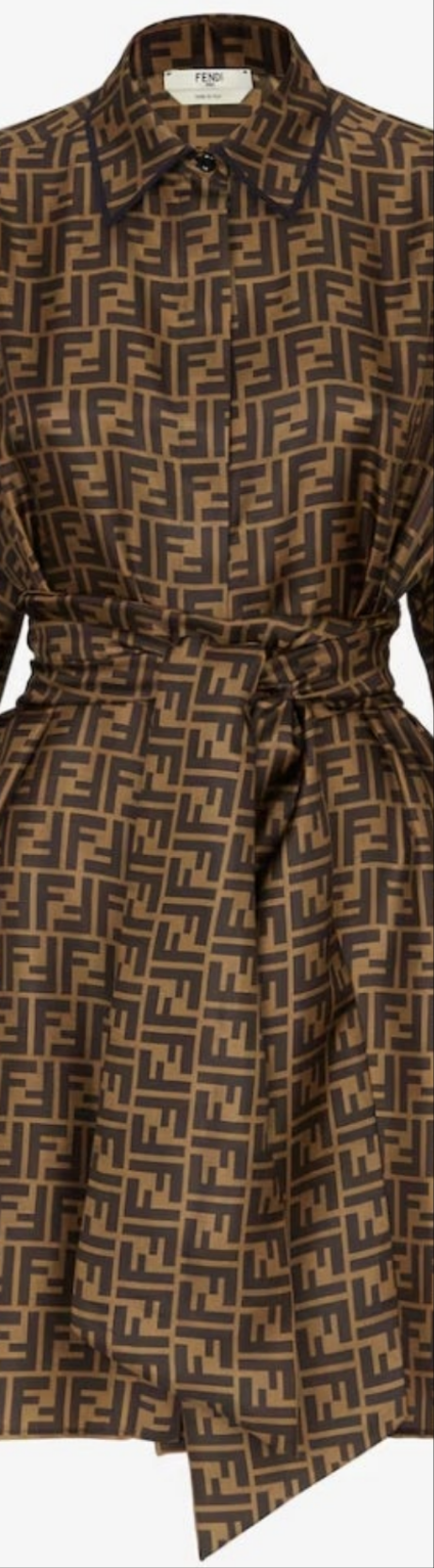 Fendi Brown twill dress