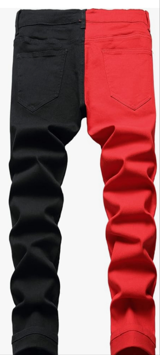 Men's Slim Fit Stretch Jeans Ripped Skinny Jeans for Men, Distressed Straight Leg Fashion Comfort Flex Waist Pants