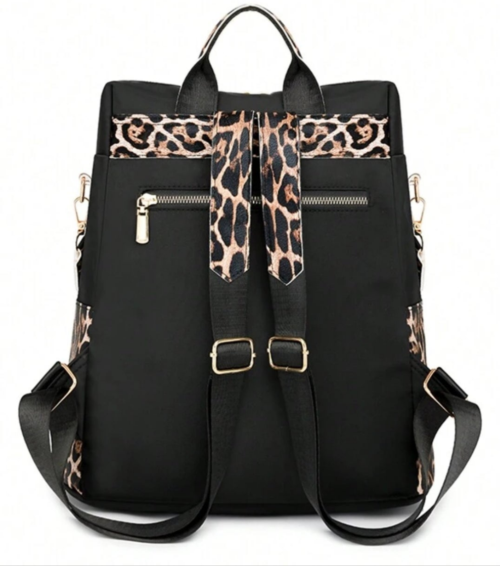 COCOMONEY Book Bag Leopard girl