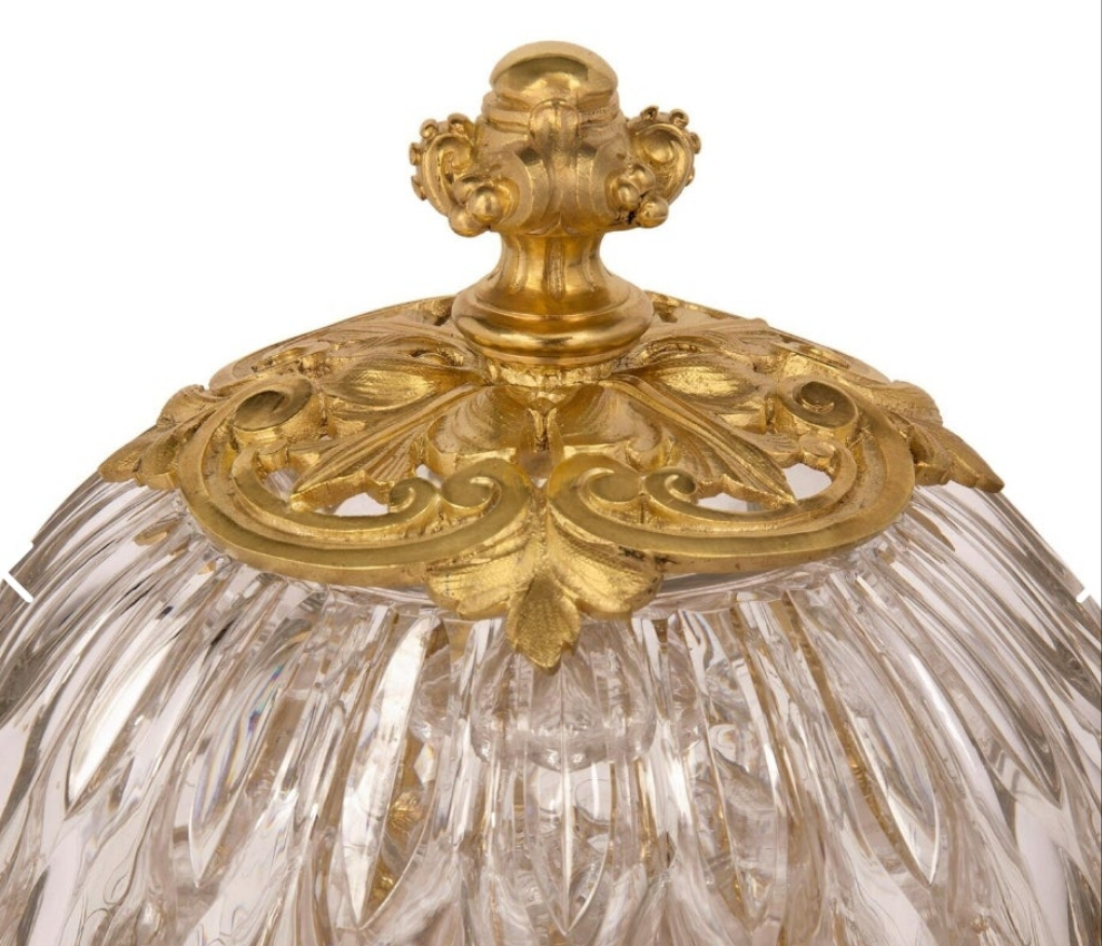A French 19th century Belle Époque period Baccarat crystal Cave à Liqueur with glasses and decanters