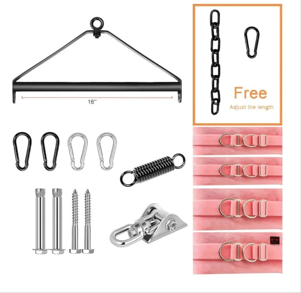 Adult Sex Swing and 360 Degree Spinning Indoor Swivel Ceiling Set with Premium Paint Stand and Widened Thick Comfortable Swing for Couples (Ultimate Enhanced)