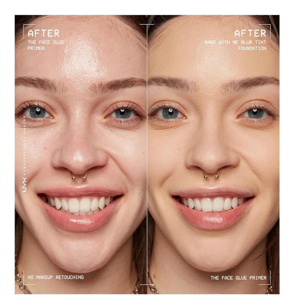 NYX PROFESSIONAL MAKEUP The Face Glue Gripping Primer, Hydrating Makeup Primer with Up To 24HR Wear, Vegan & Cruelty Free