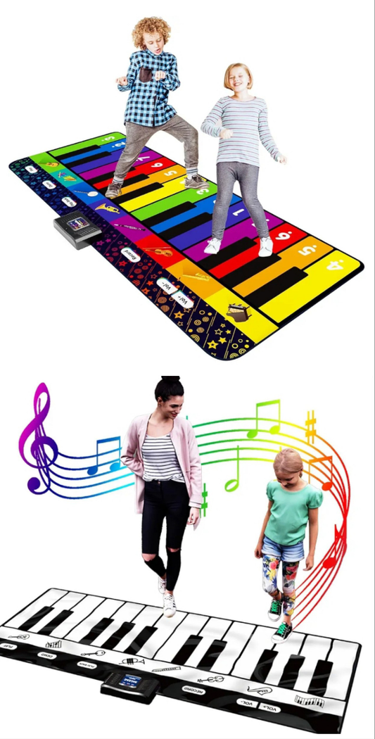 6 ft. Floor Piano Mat for Kids & Toddlers, Giant Piano Mat, 24 Keys, 10 Built in Songs, 8 Instrument Sounds, Record & Playback, Song Booklet, Musical Toy Gift for Boys & Girls