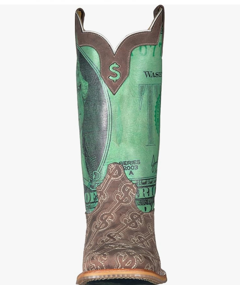 Men's Duece Western Boot Money print fashion