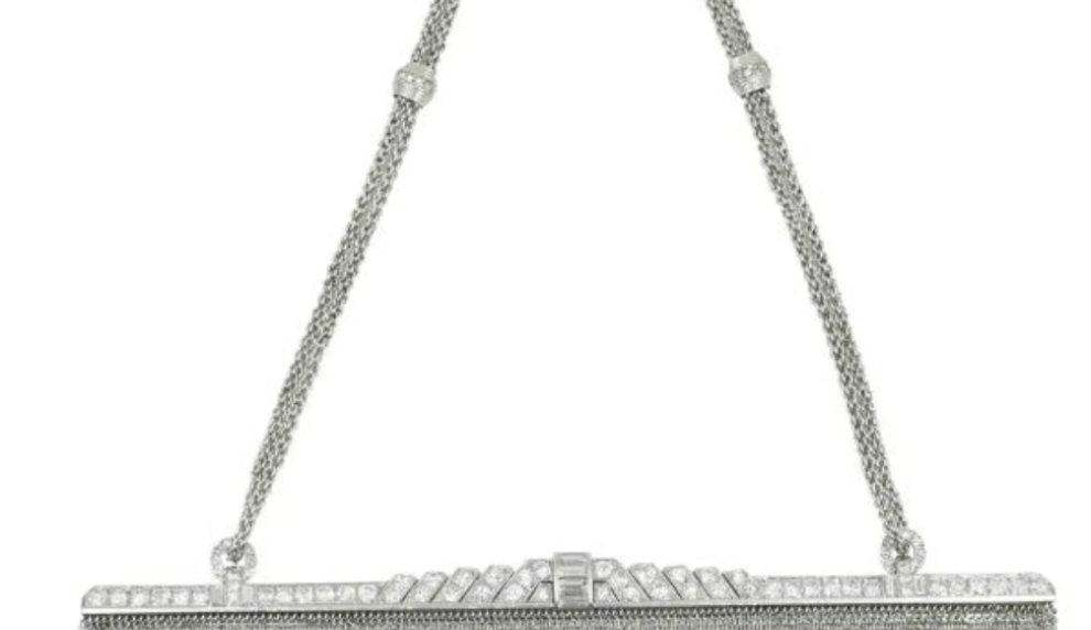 Platinum and Diamond Evening Purse 334 grams of platinum