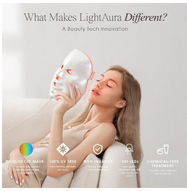 Skin Rejuvenation Photon Mask | LED Face Mask Light Therapy Red Blue Light Anti-Aging Wrinkle Spa Facial Treatment Home Skincare Mask