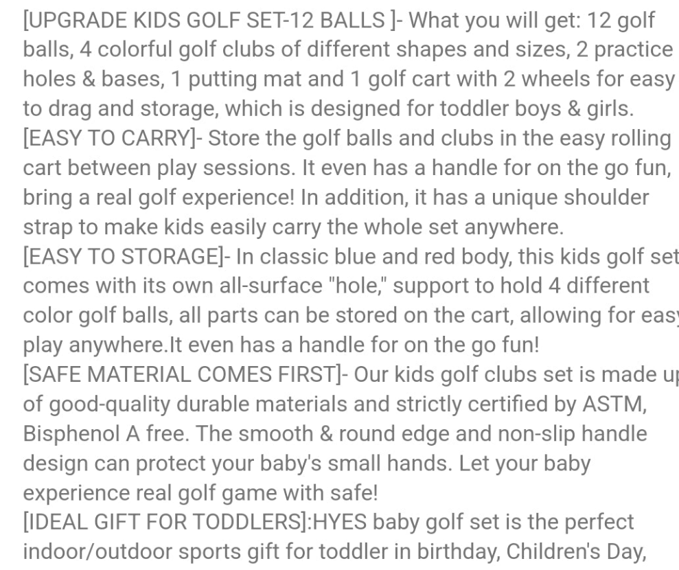 2 In 1 Toddler Golf Set, Upgraded Kids Golf Clubs With 12 Balls, Cornhole Board & Putting Mat, Shoulder Strap, Indoor Outdoor Sport Toys Gift For Boys Girls Aged 1-5 Years Old, Pink.Blue,Golf Set For Kids,Kid Golf Clubs,Golf Set