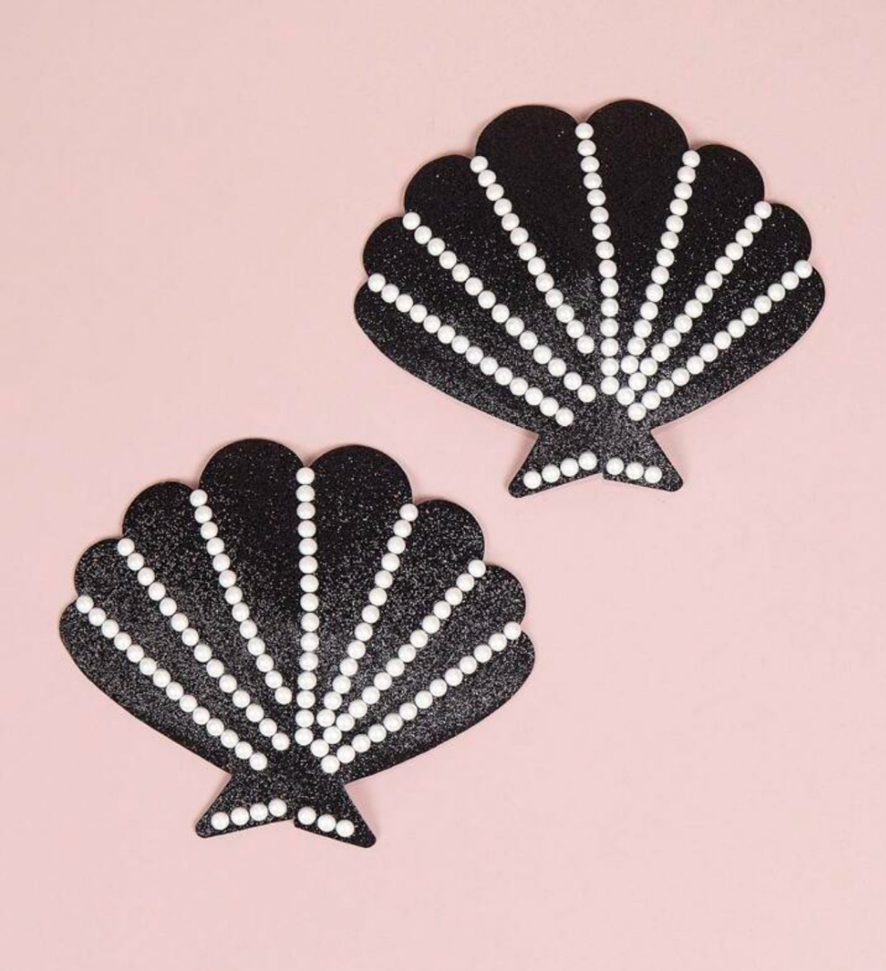Pearl Shell Nipple Covers imitation pearls